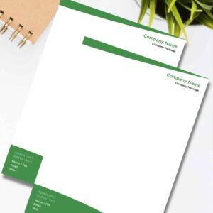 Elegant Green Letterheads Design