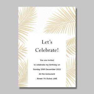 Golden Leaves Invites Design