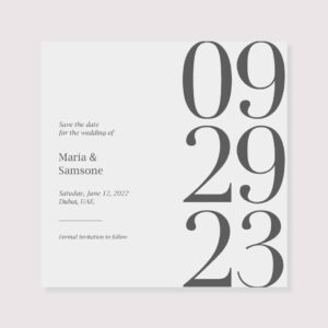 Edgy Save the Date Card Save the Date