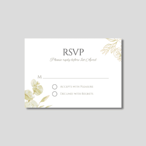 Elegant Response Request Rsvp Cards