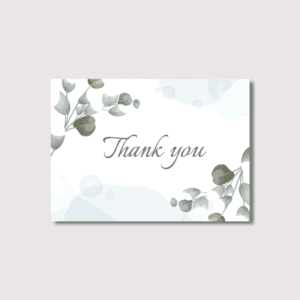 Leaf Visual Thank You Cards Design