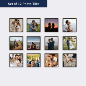 Set of 12 photo tiles