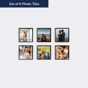 Set of 6 photo tiles