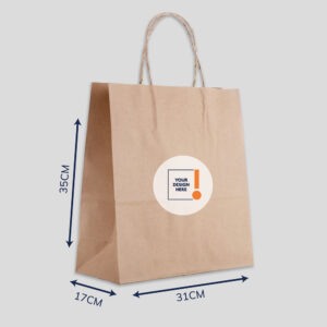 Kraft Paper bag with round sticker