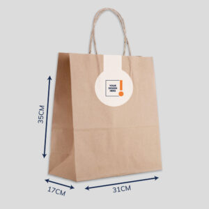 Kraft Paper bag with  sticker tape