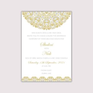 Traditional invitation card design