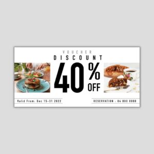 Food Discount Vouchers Design