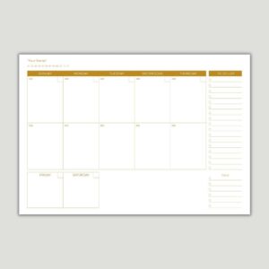 Weekly Desk Planner Design