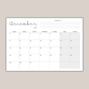 Simple Modern Desk Planner Design