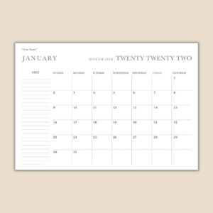 Minimalist White Classy Desk Planner Design