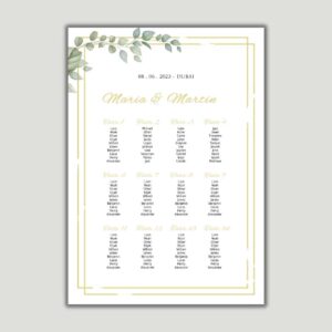 Classy Seating Cards Design