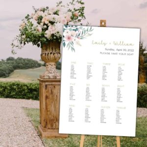 Pleasant Wedding Arrangement Seating Cards Design