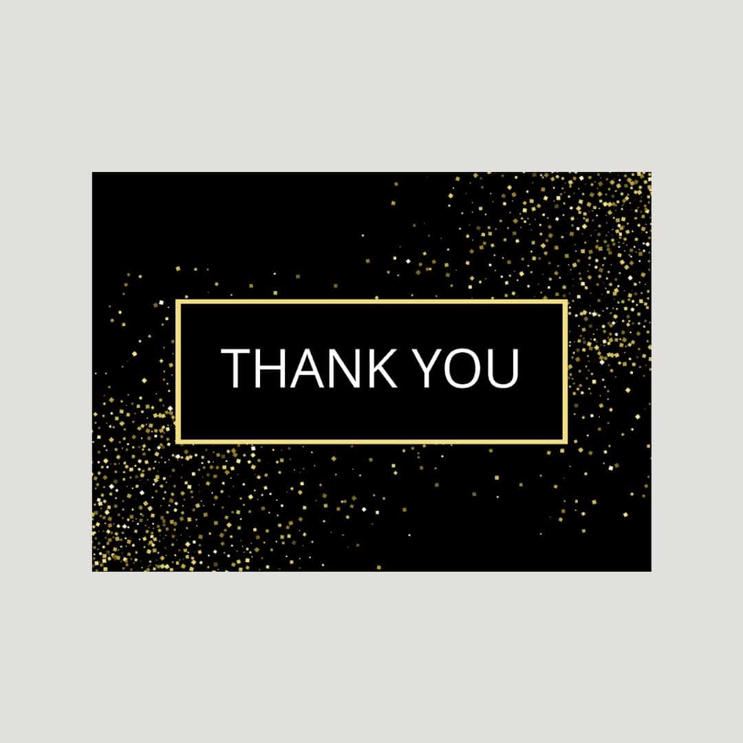 Golden Gesture Thank You Cards Design