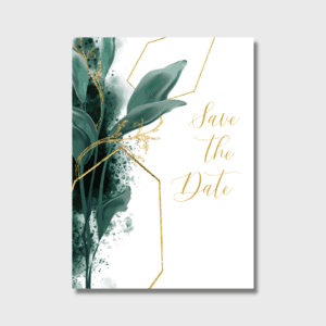 Green Leaf Save the Date Design