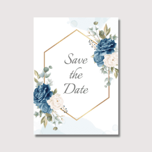 Ocean Blue Save the Date Design