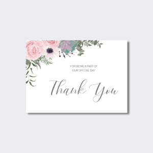 Floral Paint Thank You Cards Design