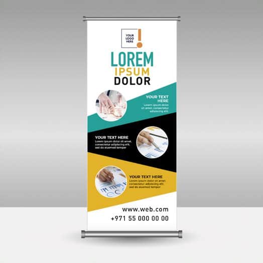 Custom Brand Roll-Up Banner Printing in Dubai - Printsouq