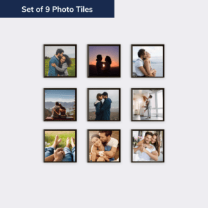 Set of 9 photo tiles