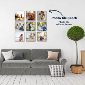 Set of 4 photo tiles