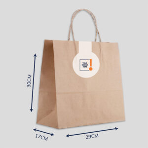 Kraft Paper bag with  sticker tape