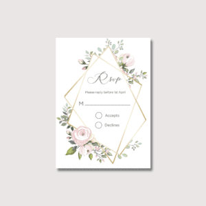 Flower Theme Response Rsvp Cards