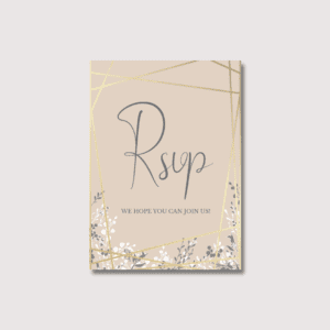 Golden Response Request Rsvp Cards