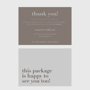 Earthen Style Thank You Cards Design