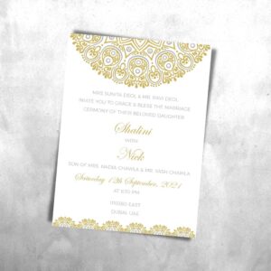 Traditional invitation card design