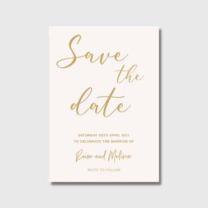 Golden Frame Save the Date