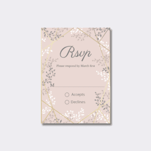 Peach Response Request Rsvp Cards