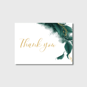 Golden Leaves Thank You Cards Design