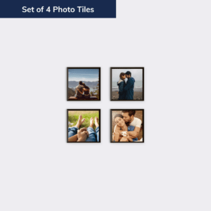 Set of 4 photo tiles